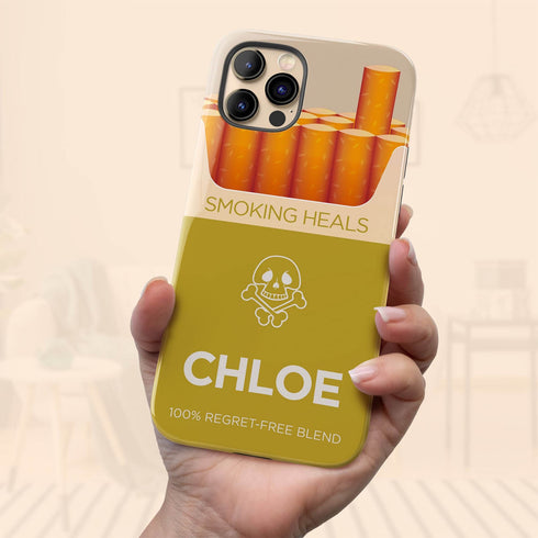Personalized Funny Cigarette Pack Smoking Heals iPhone Case